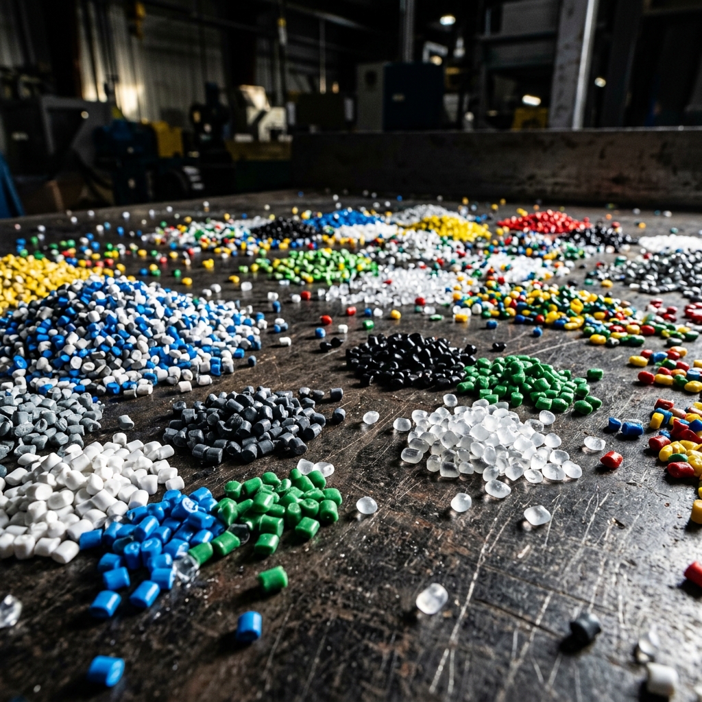 Geri dönüştürülmüş plastik granüller